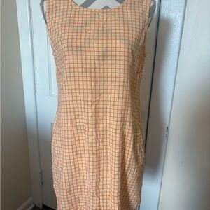 Faded Glory Orange and yellow Checkered shift Dress